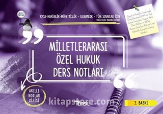 Milletlerarası Özel Hukuk Ders Notları