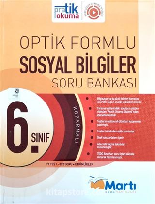 6. Sınıf Sosyal Bilimler Soru Bankası Optik Formlu