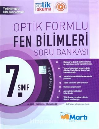 7. Sınıf Fen Bilimleri Soru Bankası Optik Formlu