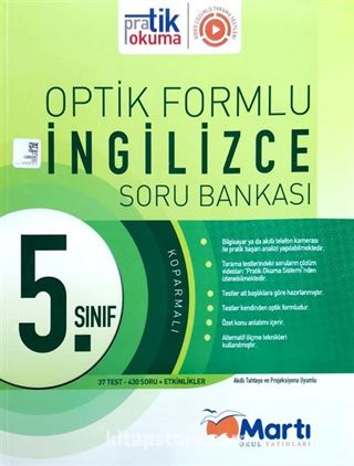 5. Sınıf İngilizce Soru Bankası Optik Formlu