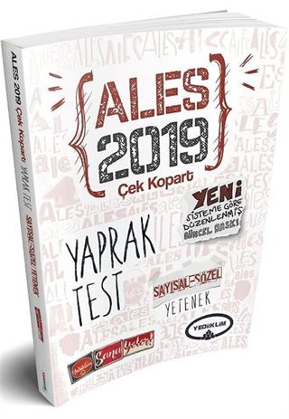 2019 Ales Sayısal Yetenek Sözel Yetenek Çek Kopart Yaprak Test