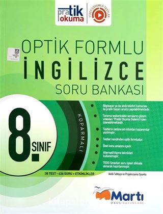 8. Sınıf İngilizce Soru Bankası Optik Formlu