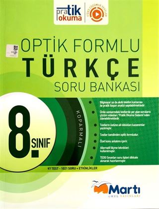 8. Sınıf Türkçe Soru Bankası Optik Formlu