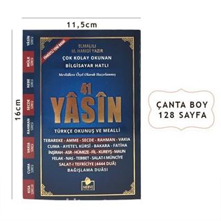 41 Yasini Şerif Türkçe Okunuş ve Mealli Çanta Boy (Yasin 006)