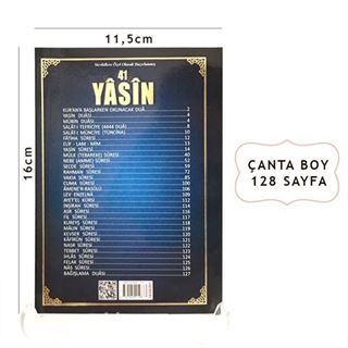 41 Yasini Şerif Türkçe Okunuş ve Mealli Çanta Boy (Yasin 006)