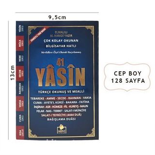 41 Yasini Şerif Türkçe Okunuş ve Mealli Cep Boy (Yasin 007)