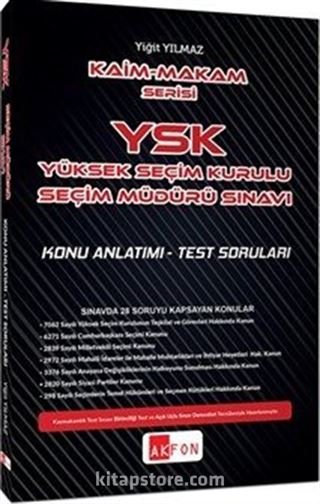 Kaim Makam YSK Şeçim Müdürlüğü Sınavı Konu Anlatımlı Test Soruları