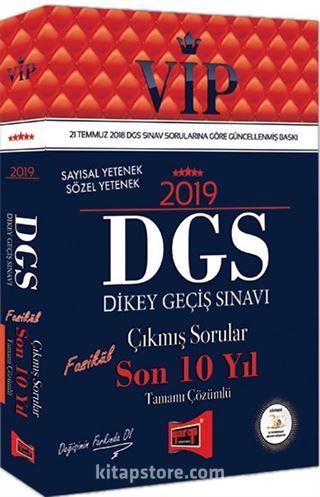 2019 DGS VIP Sayısal - Sözel Yetenek Son 10 Yıl Tamamı Çözümlü Fasikül Çıkmış Sorular