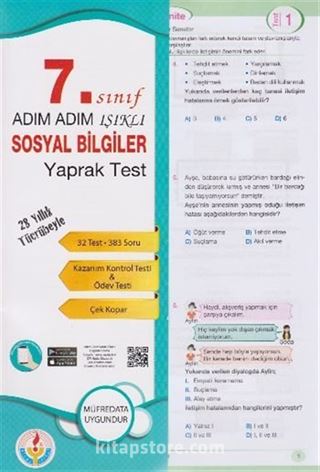 7. Sınıf Sosyal Bilgiler Yaprak Test