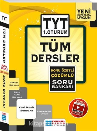 TYT Tüm Dersler Konu Özetli Çözümlü Soru Bankası (1.Oturum)