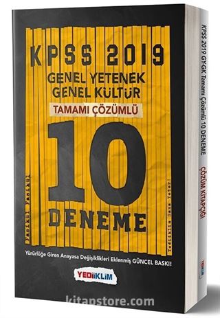 KPSS Genel Yetenek Genel Kültür Tamamı Çözümlü 10 Fasikül Deneme