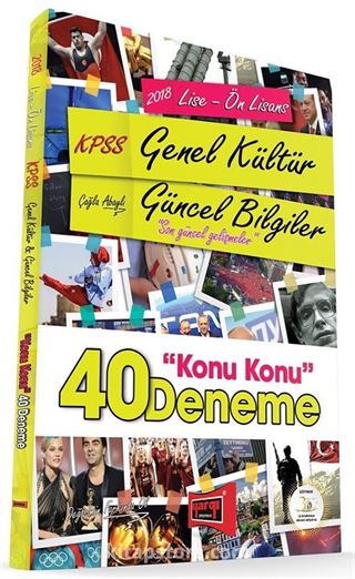 2018 KPSS Lise Ön Lisans Genel Kültür Güncel Bilgiler Konu Konu 40 Deneme