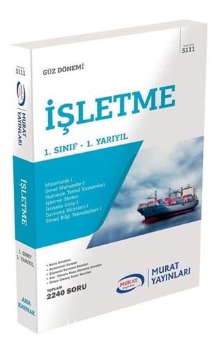 Güz Dönemi 1. Sınıf 1. Yarıyıl İşletme (Kod:5111)