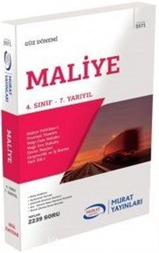 Güz Dönemi Maliye 4. Sınıf 7. Yarıyıl (5571)