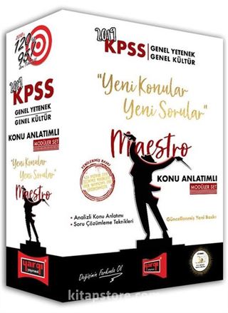 2019 KPSS Genel Yetenek Genel Kültür Maestro Konu Anlatımlı Modüler Set (5 Kitap)