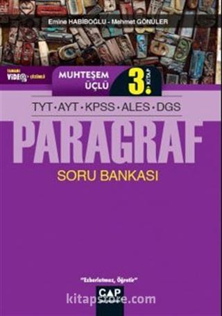 TYT AYT KPSS ALES DGS Paragraf Muhteşem Üçlü 3. Kitap Tamamı Video Çözümlü Soru Bankası