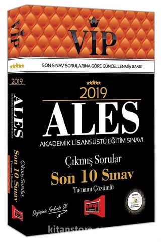 2019 ALES VİP Tamamı Çözümlü Son 10 Sınav Çıkmış Sorular