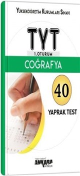 YKS TYT 1. Oturum Coğrafya 40 Yaprak Test