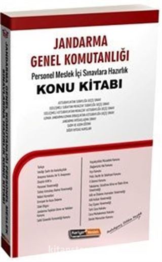 Jandarma Genel Komutanlığı Personel Meslek İçi Sınavlarına Hazırlık Konu Kitabı