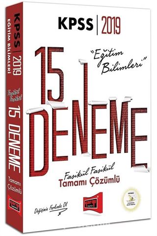 2019 KPSS Eğitim Bilimleri Fasikül Fasikül Tamamı Çözümlü 15 Deneme