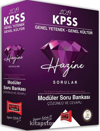 2019 KPSS Genel Yetenek Genel Kültür Hazine Sorular Çözümlü ve Cevaplı Modüler Soru Bankası (5 Kitap)