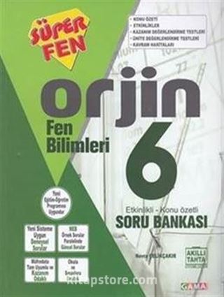 6 Orjin Fen Bilimleri Konu Özetli Soru Bankası