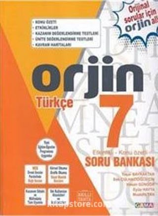 7 Orjin Türkçe Konu Özetli Soru Bankası