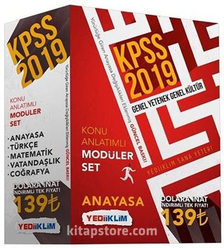 2019 Genel Yetenek Genel Kültür Konu Anlatımlı Modüler Set (5 Kitap)