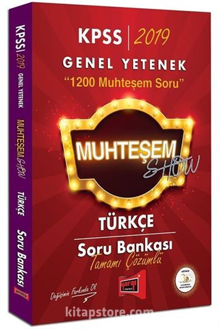 2019 KPSS Muhteşem Show Türkçe Tamamı Çözümlü Soru Bankası