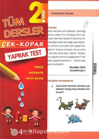 2. Sınıf Tüm Dersler Çek-Kopar Yaprak Test