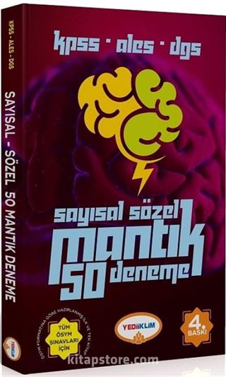 KPSS-ALES-DGS- Sayısal Sözel Mantık 50 Deneme