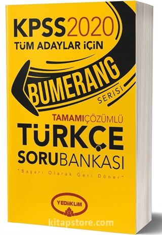 2020 KPSS Genel Yetenek Bumerang Tamamı Çözümlü Türkçe Soru Bankası