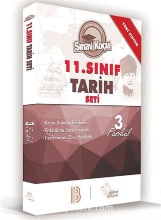 11. Sınıf Tarih Sınav Koçu Konu Anlatımlı 3 Fasikül Set