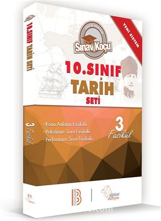 10. Sınıf Tarih Sınav Koçu Konu Anlatımlı 3 Fasikül Set