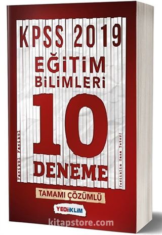 2019 KPSS Eğitim Bilimleri Tamamı Çözümlü 10 Deneme Sınavı