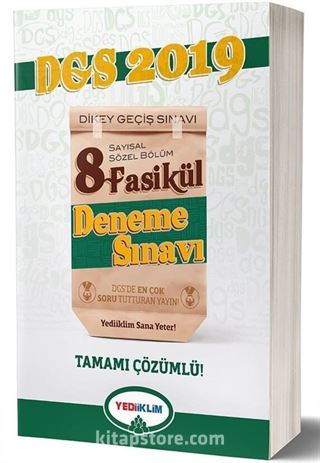 2019 DGS Sayısal Sözel Tamamı Çözümlü 8 Fasikül Deneme Sınavı