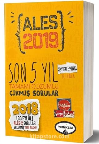 2019 ALES Son 5 Yıl Tamamı Çözümlü Çıkmış Sorular (30 Eylül Ales 2 Ekli)