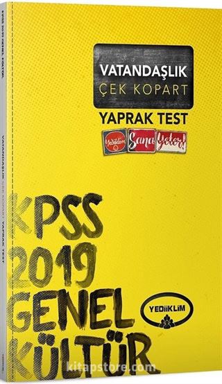 2019 KPSS Genel Yetenek Vatandaşlık Çek Kopart Yaprak Test