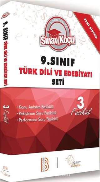 9. Sınıf Türk Dili ve Edebiyatı Sınav Koçu Konu Anlatımlı 3 Fasikül Set