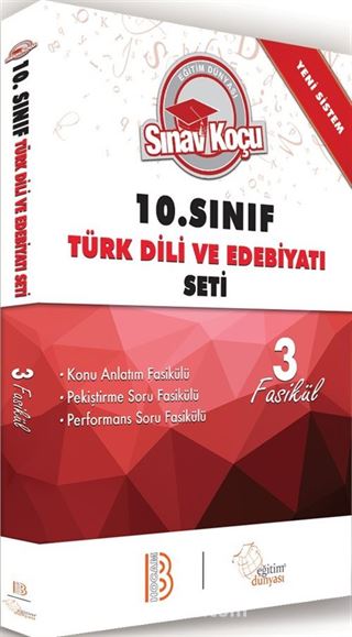 10. Sınıf Türk Dili ve Edebiyatı Sınav Koçu Konu Anlatımlı 3 Fasikül Set