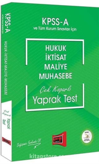 2019 KPSS A Grubu Hukuk-İktisat-Maliye-Muhasebe Çek Koparlı Yaprak Test