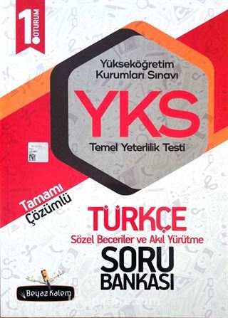 YKS 1. Oturum Türkçe Sözel Beceriler Ve Akıl Yürütme Soru Bankası