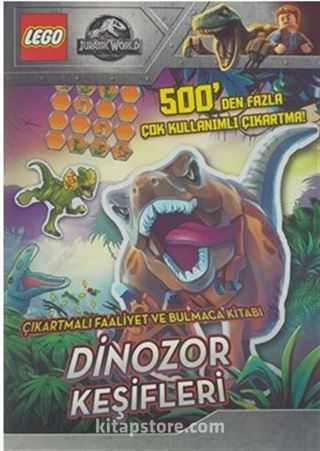 Lego Jurassic World Çıkartmalı Faaliyet ve Bulmaca Kitabı Dinozor Keşifleri