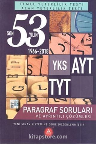 YKS AYT TYT Paragraf Son 53 Yılın Çıkmış Soruları ve Ayrıntılı Çözümleri