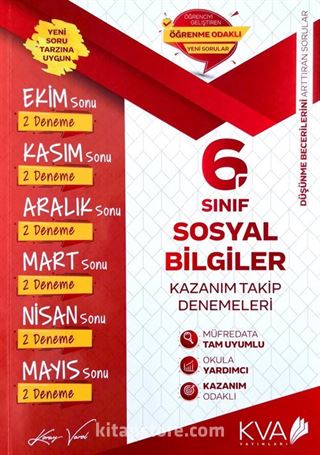 6. Sınıf Sosyal Bilgiler Kazanım Takip Denemeleri