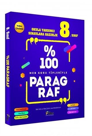 8. Sınıf Okula Yardımcı % 100 Soru Tipleriyle Paragraf