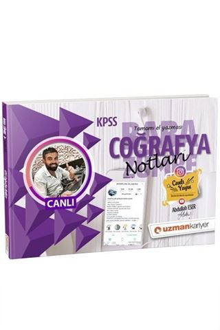 2019 Kpss Coğrafya Canlı Ders Notları