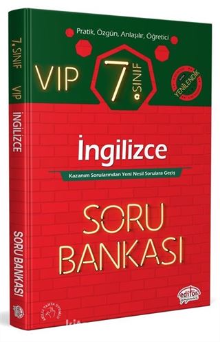 7. Sınıf Vip İngilizce Soru Bankası