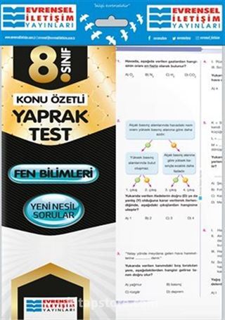 8. Sınıf Fen Bilimleri Konu Özetli Yaprak Test