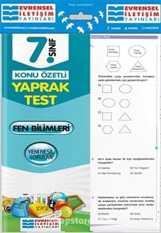 7. Sınıf Fen Bilimleri Konu Özetli Yaprak Test